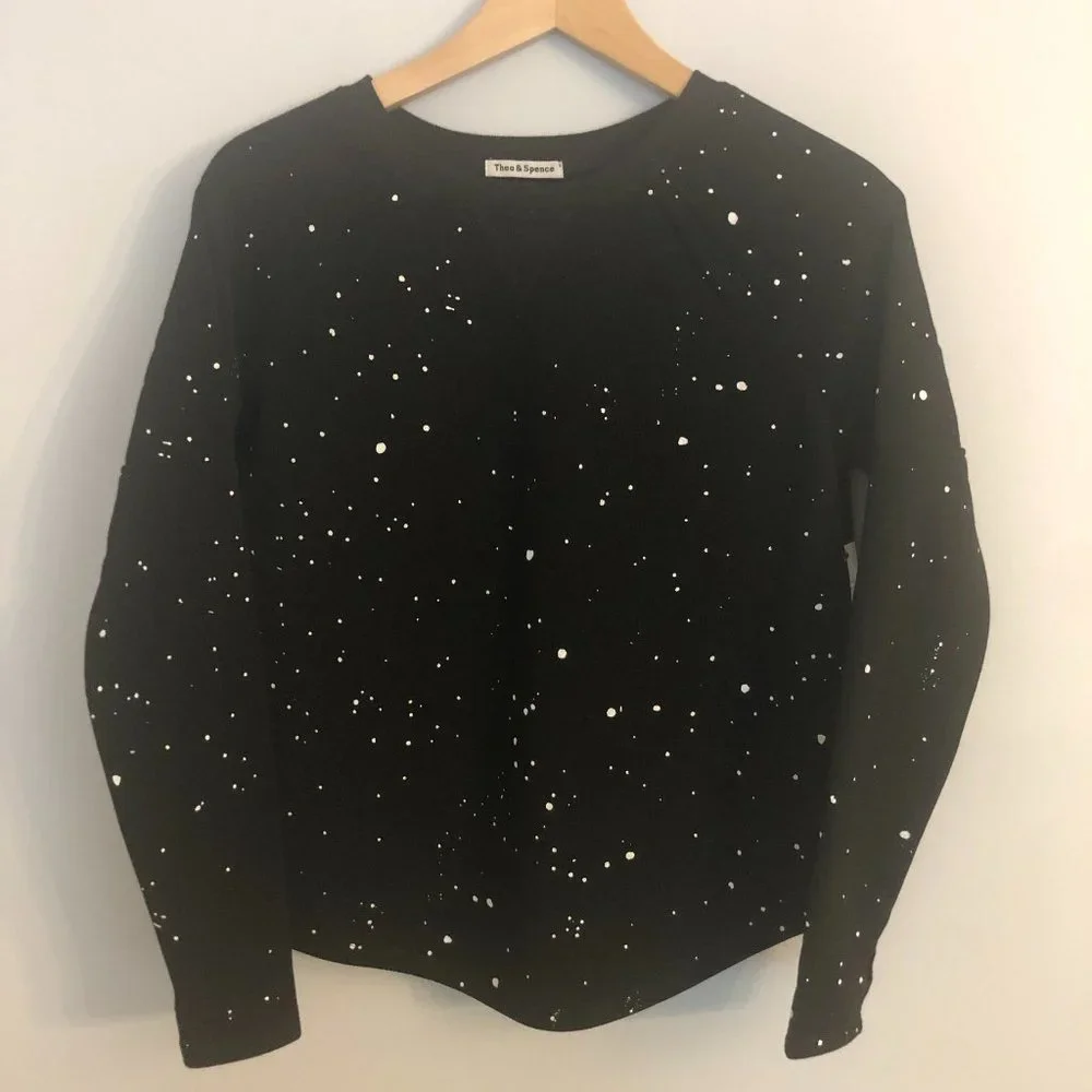 Theo & Spence Paint Splatter Thumbhole Sweatshirt - Picture 3 of 8